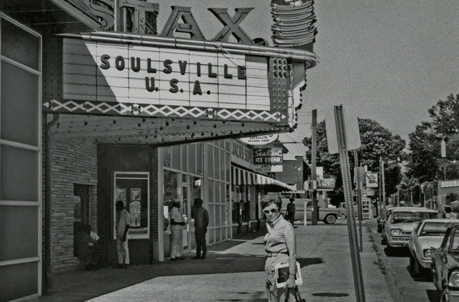 Estelle Axton in front of Stax